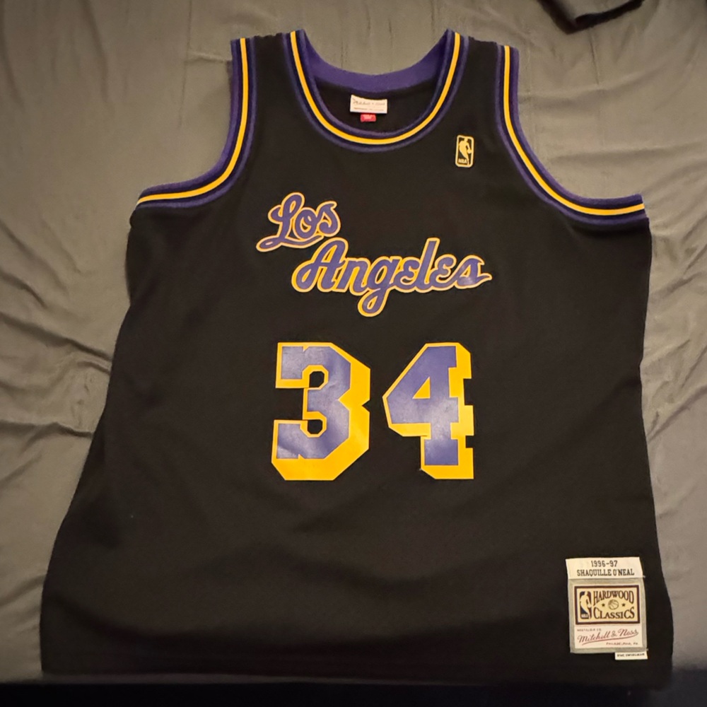 Black Home Mitchell And Ness HardWood Classic Shaq Jersey